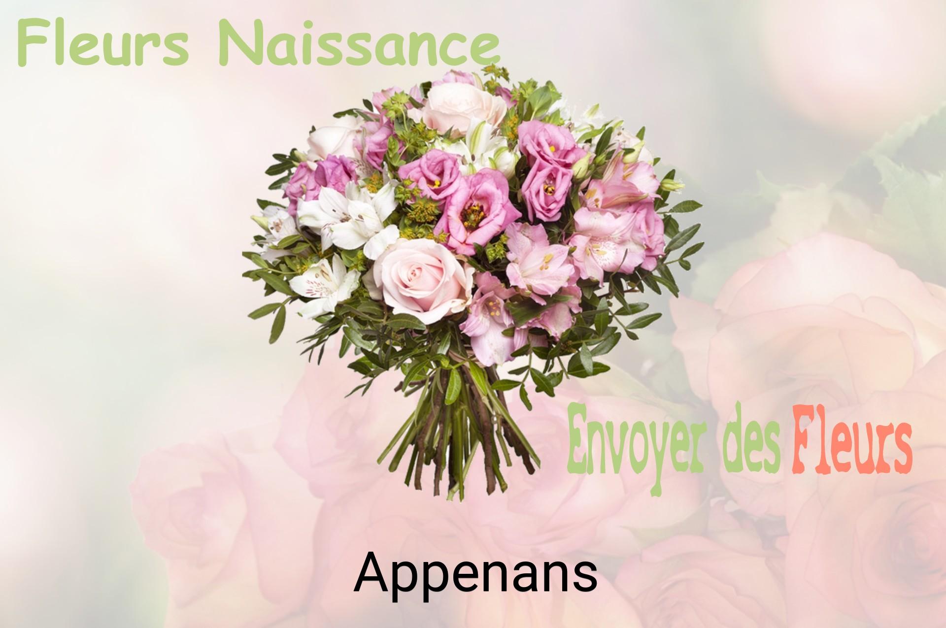 Bouquet de fleurs de naissance livré à Appenans