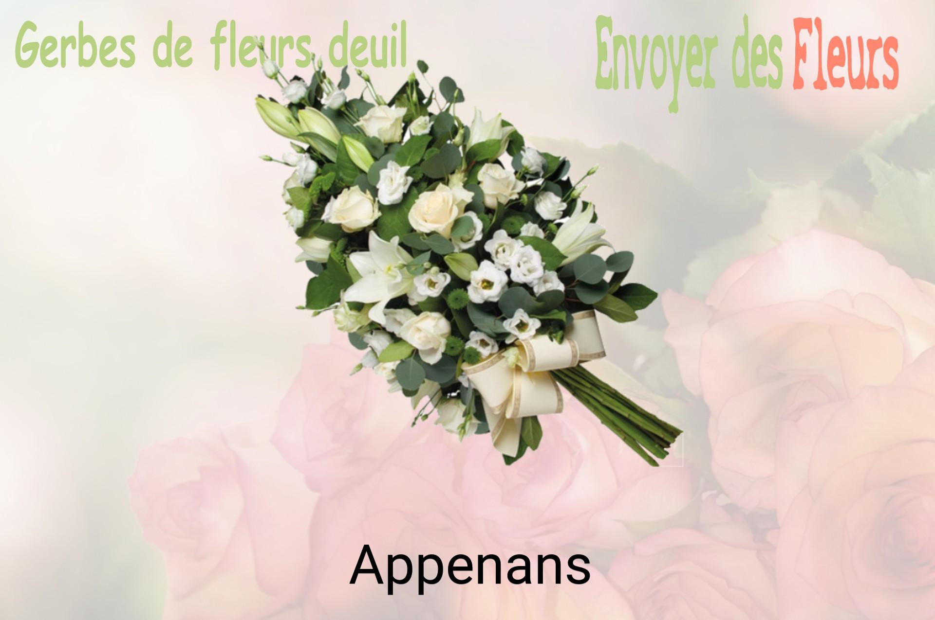 Gerbe de fleurs de deuil livrée à Appenans